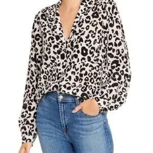 Anthropologie JODIFL Black and White Animal Print Blouse